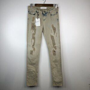 IRO Ajuste Terry Jeans Base Jarod Distressed Gray Jeans Size 27. NWT